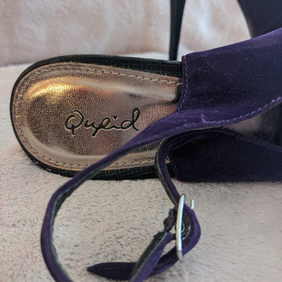 NEW Cupid purple suede stilletos, size 8 - Picture 4 of 4